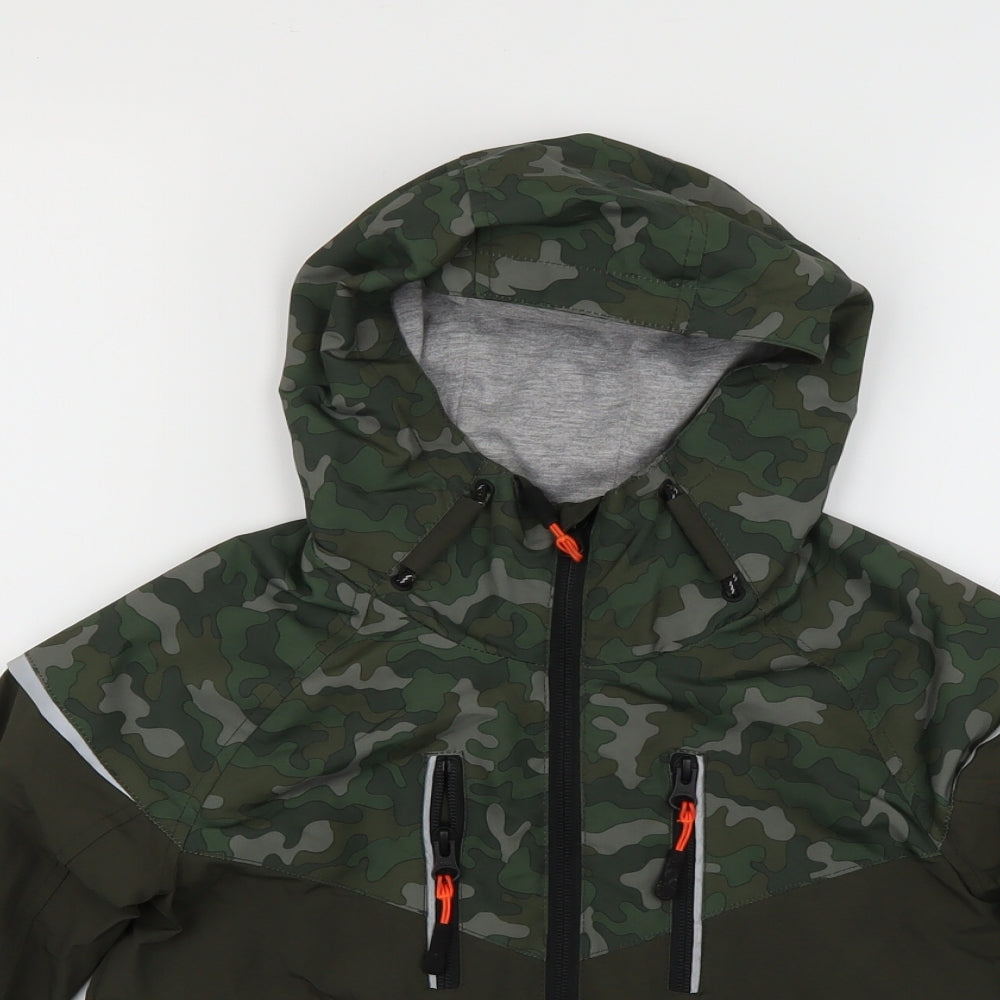 TU Boys Green Camouflage  Jacket Coat Size 5-6 Years