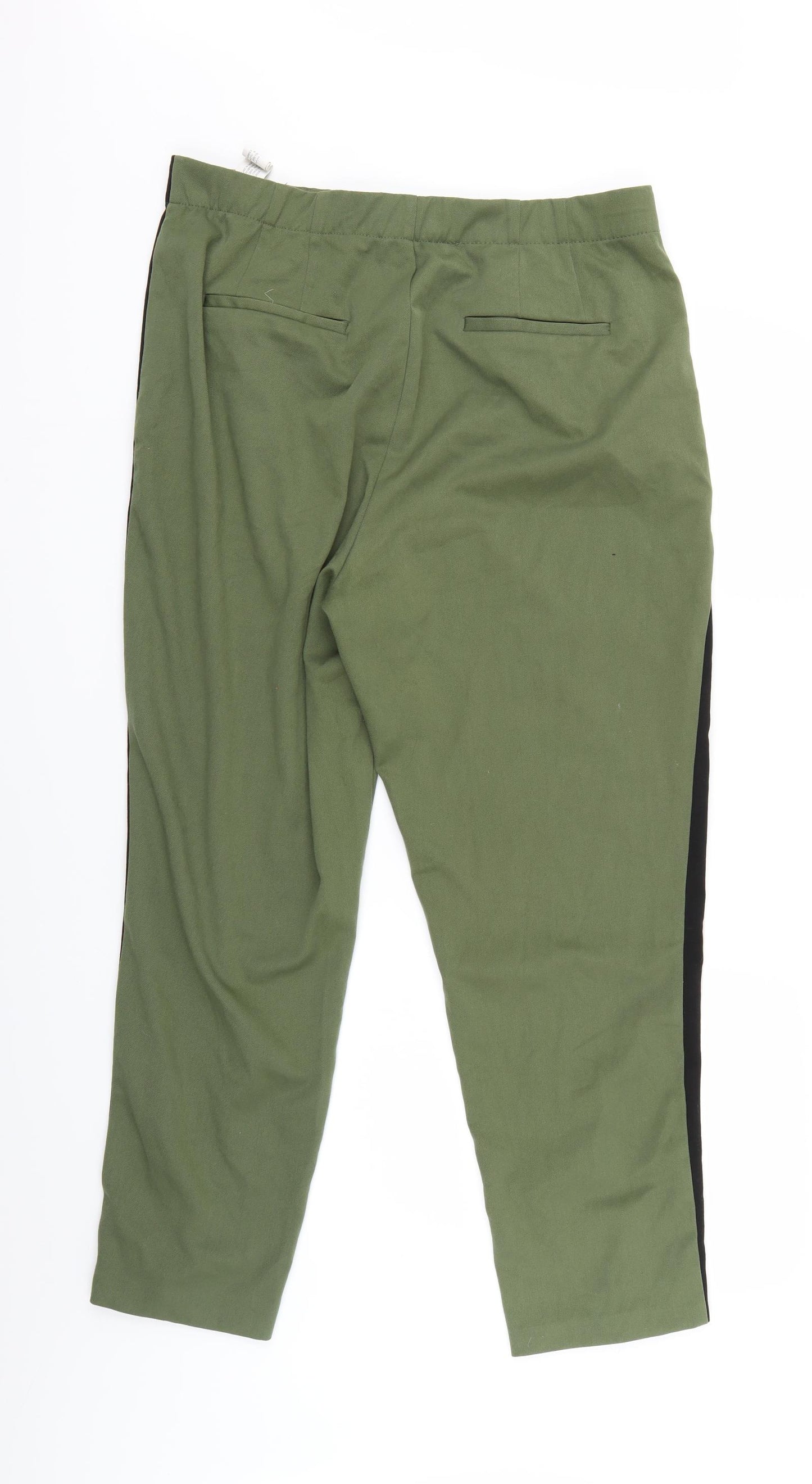 Zara Womens Green Striped  Trousers  Size XL L24 in