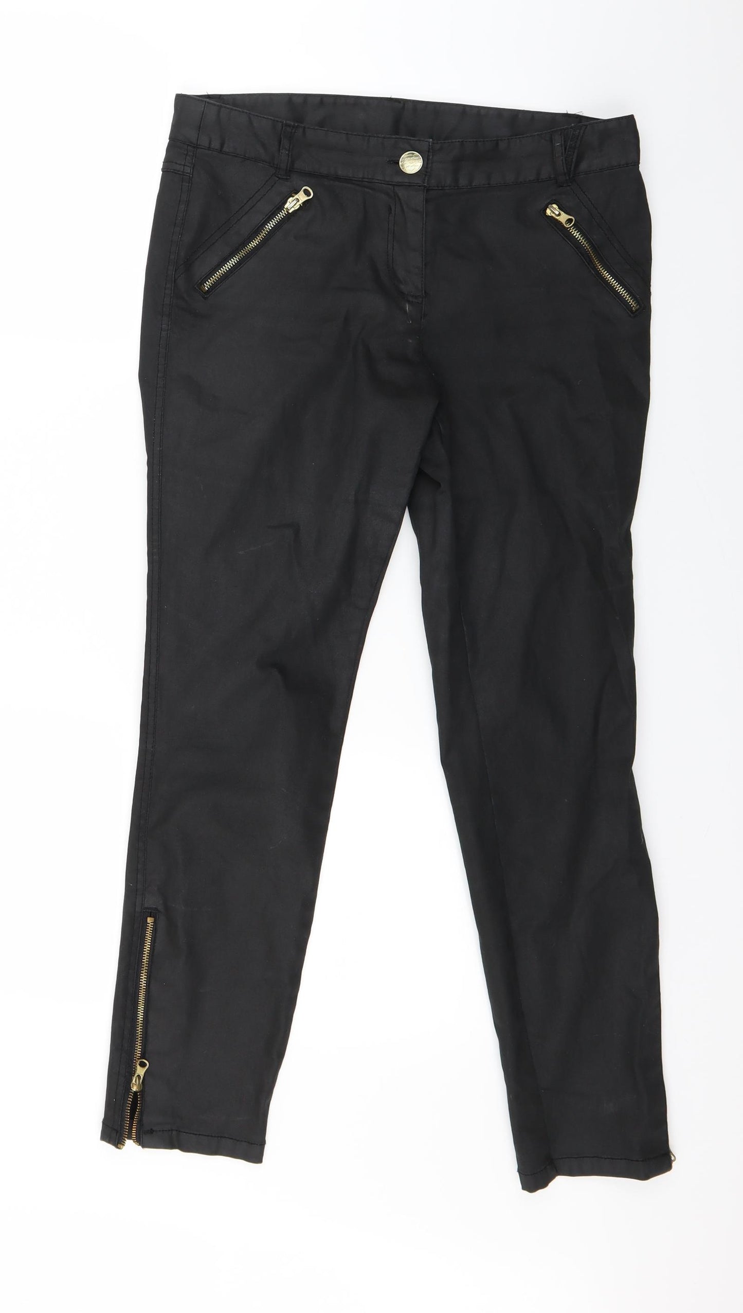 NEXT Womens Black  Denim Skinny Jeans Size 10 L26 in