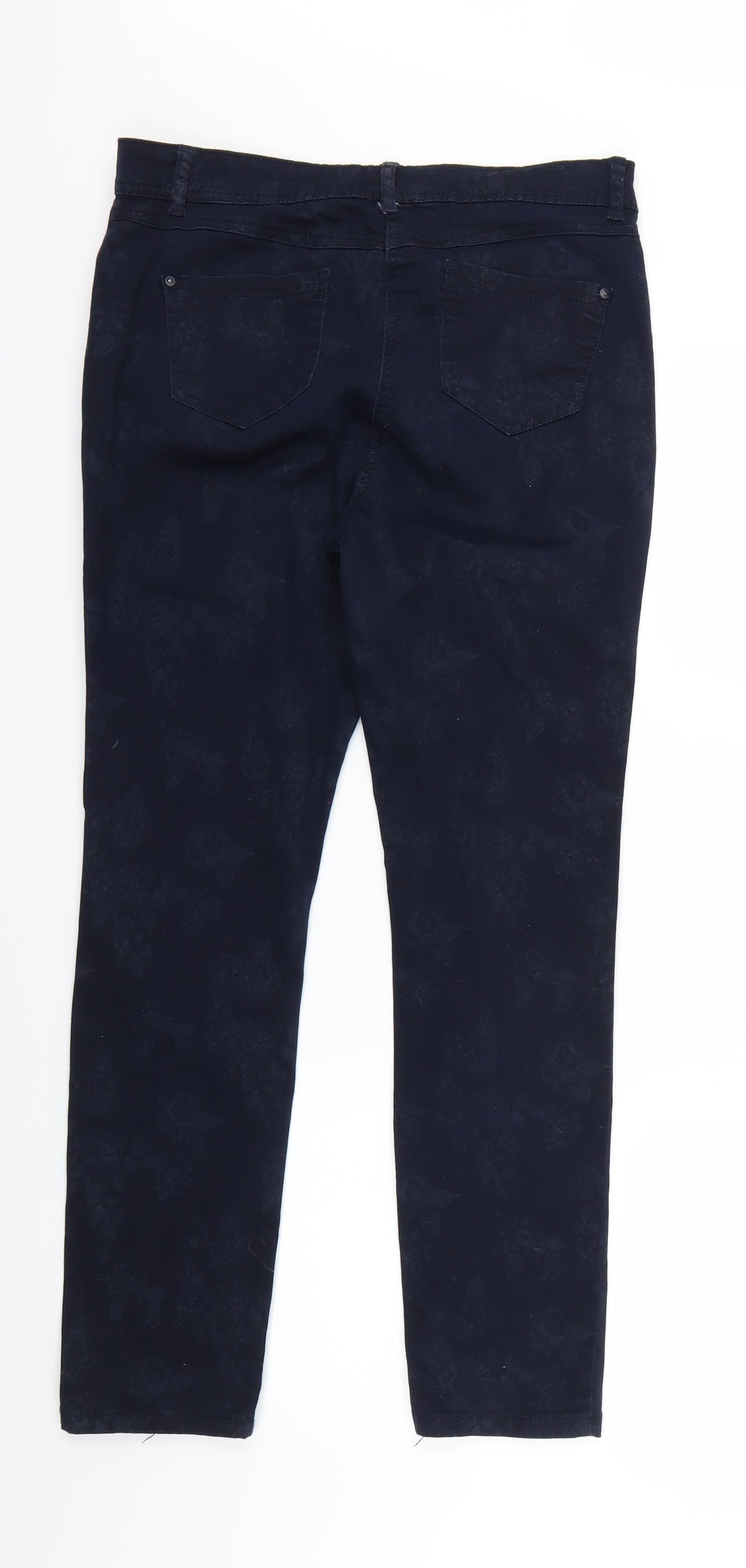 M&Co Womens Blue  Denim Skinny Jeans Size 10 L26 in