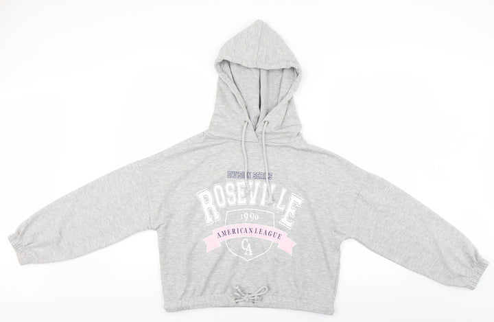 Primark Womens Grey   Pullover Hoodie Size 2XS