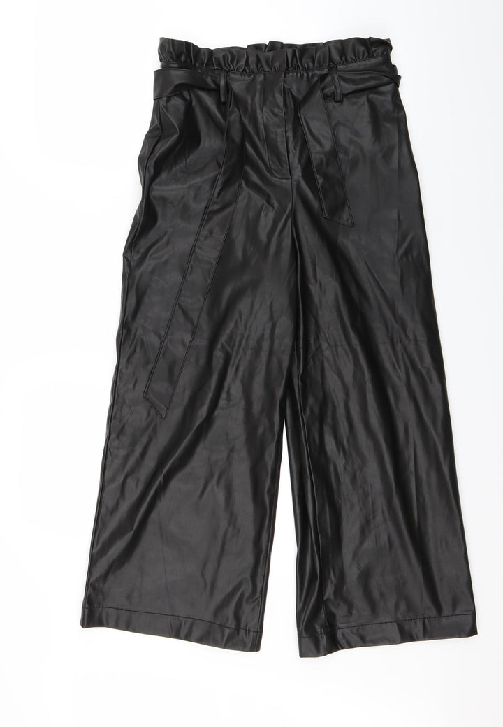 Very Womens Black   Cropped Trousers Size 10 L22 in