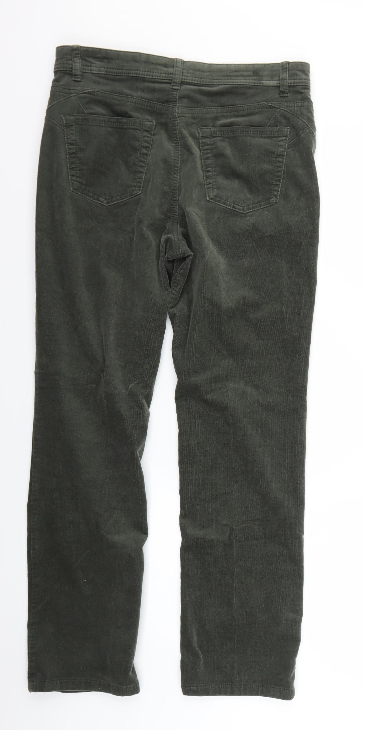peruna Womens Green  Corduroy Straight Jeans Size 10 L27 in