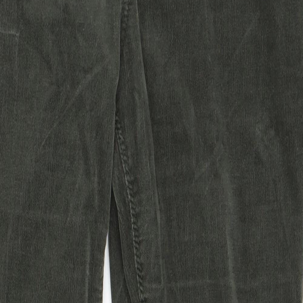 peruna Womens Green  Corduroy Straight Jeans Size 10 L27 in