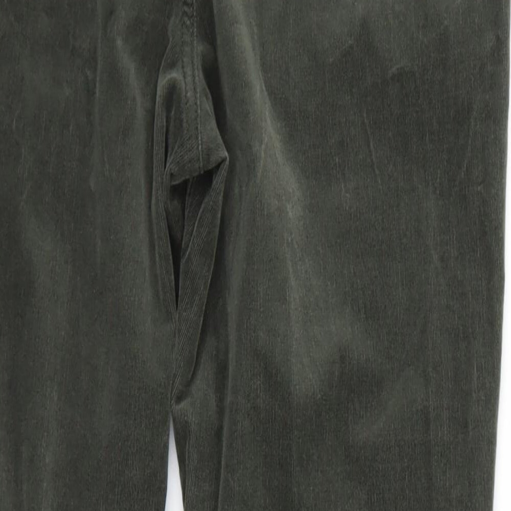peruna Womens Green  Corduroy Straight Jeans Size 10 L27 in