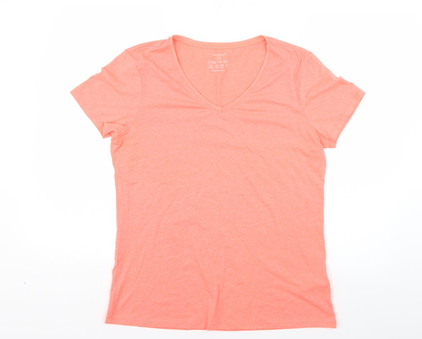 Primark Womens Orange   Basic T-Shirt Size L