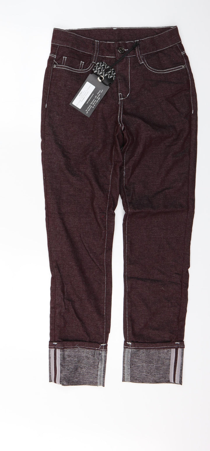 Vicunha Womens Red  Denim Straight Jeans Size 26 in L26 in