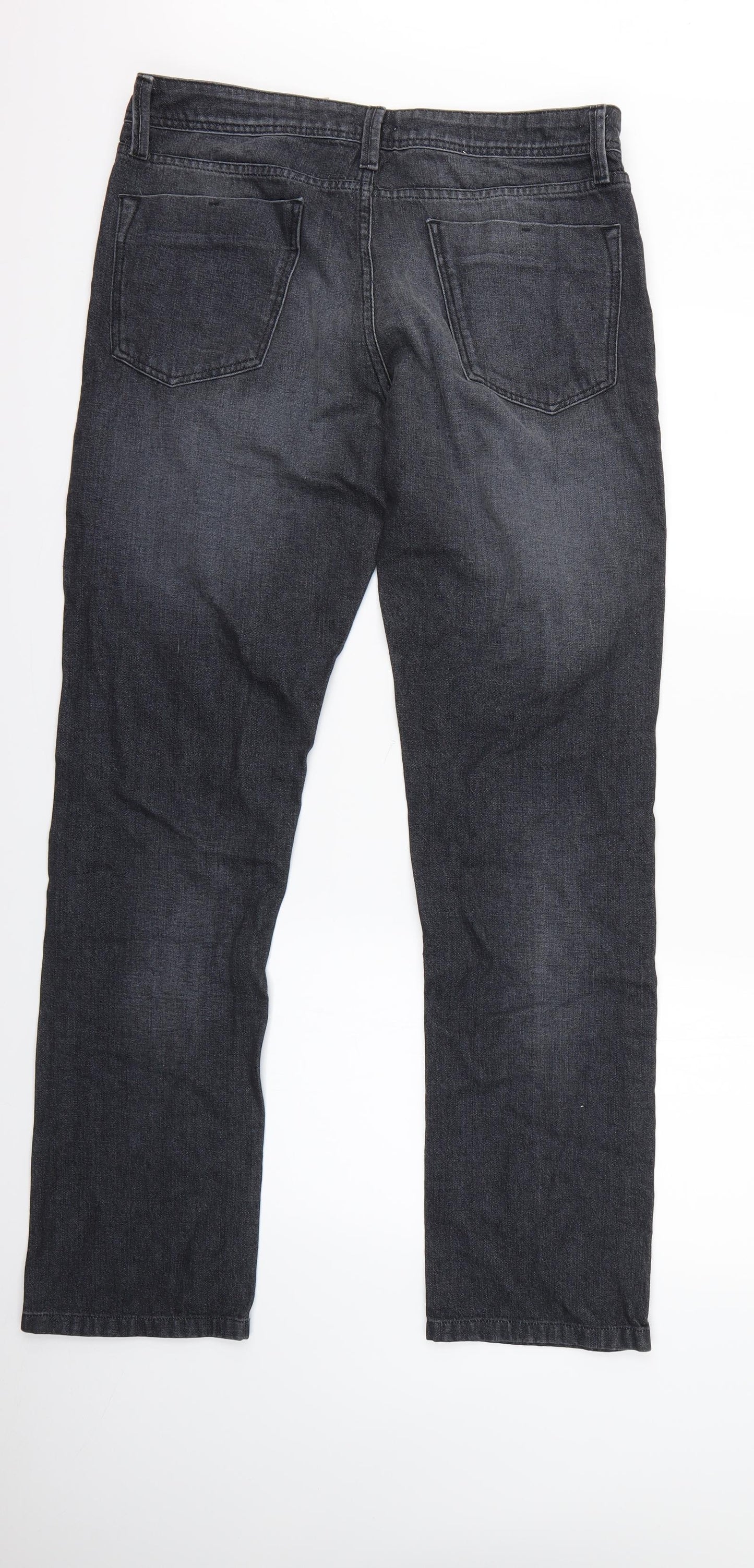 Vicunha Mens Black  Denim Straight Jeans Size 34 in L30 in