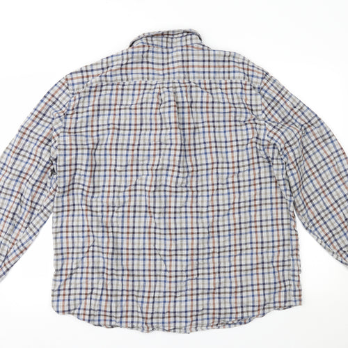Marks and Spencer Mens Multicoloured Check   Button-Up Size 2XL