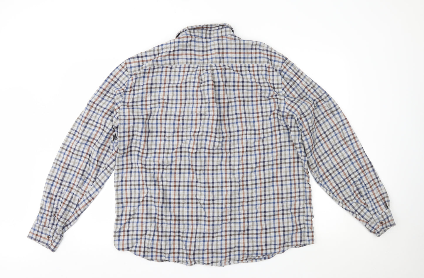Marks and Spencer Mens Multicoloured Check   Button-Up Size 2XL