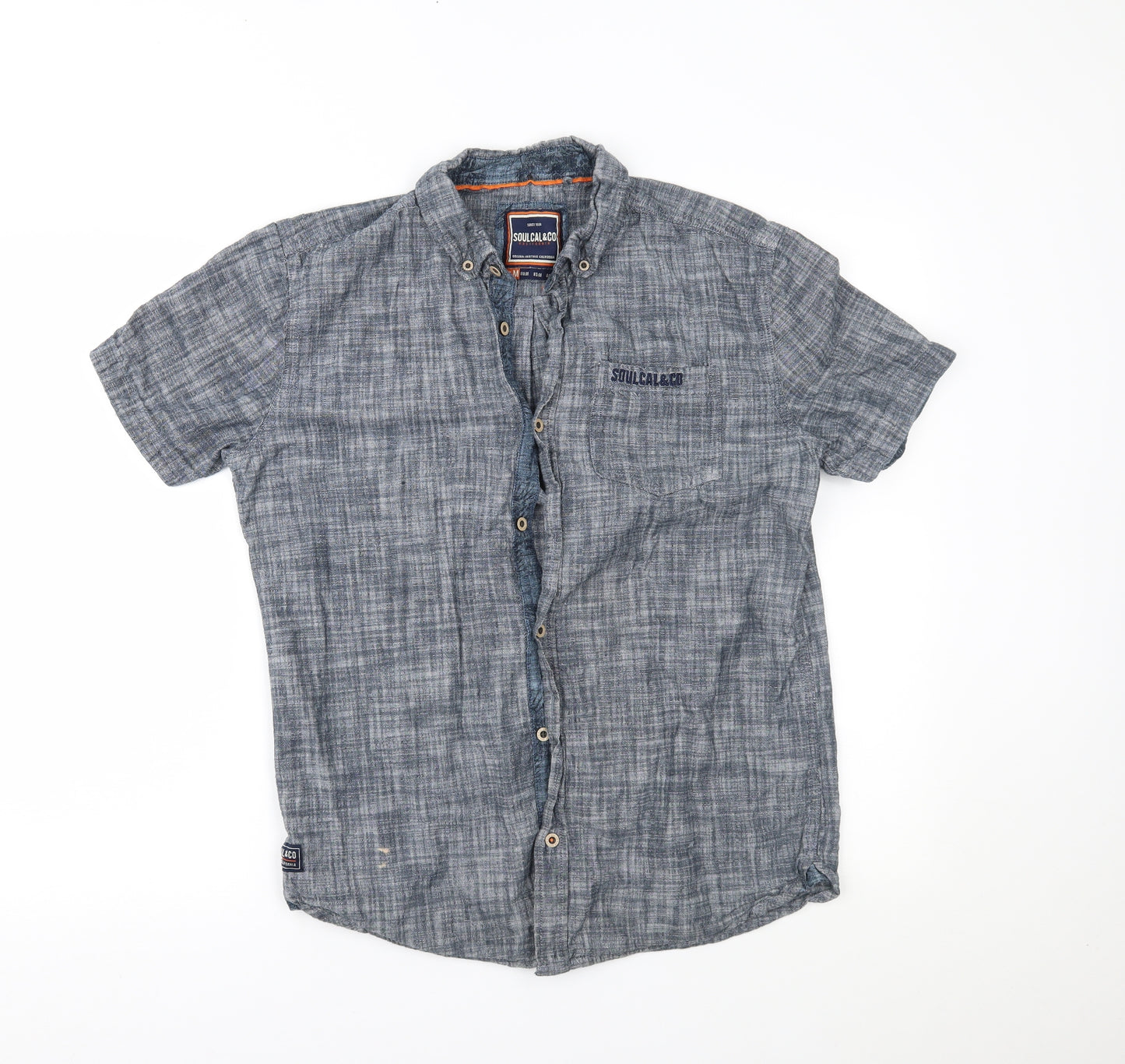 SoulCal&Co Mens Blue    Button-Up Size M