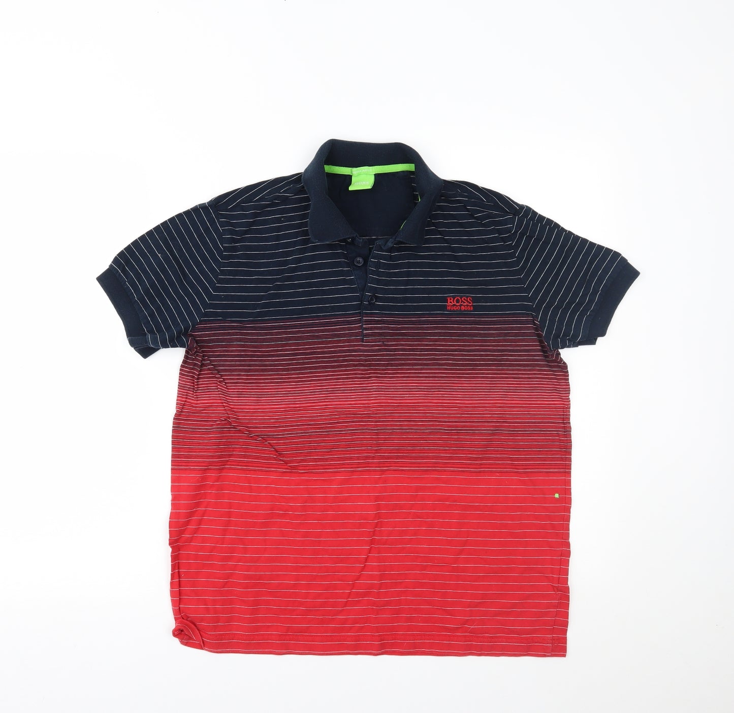 HUGO BOSS Mens Multicoloured Striped   Polo Size M
