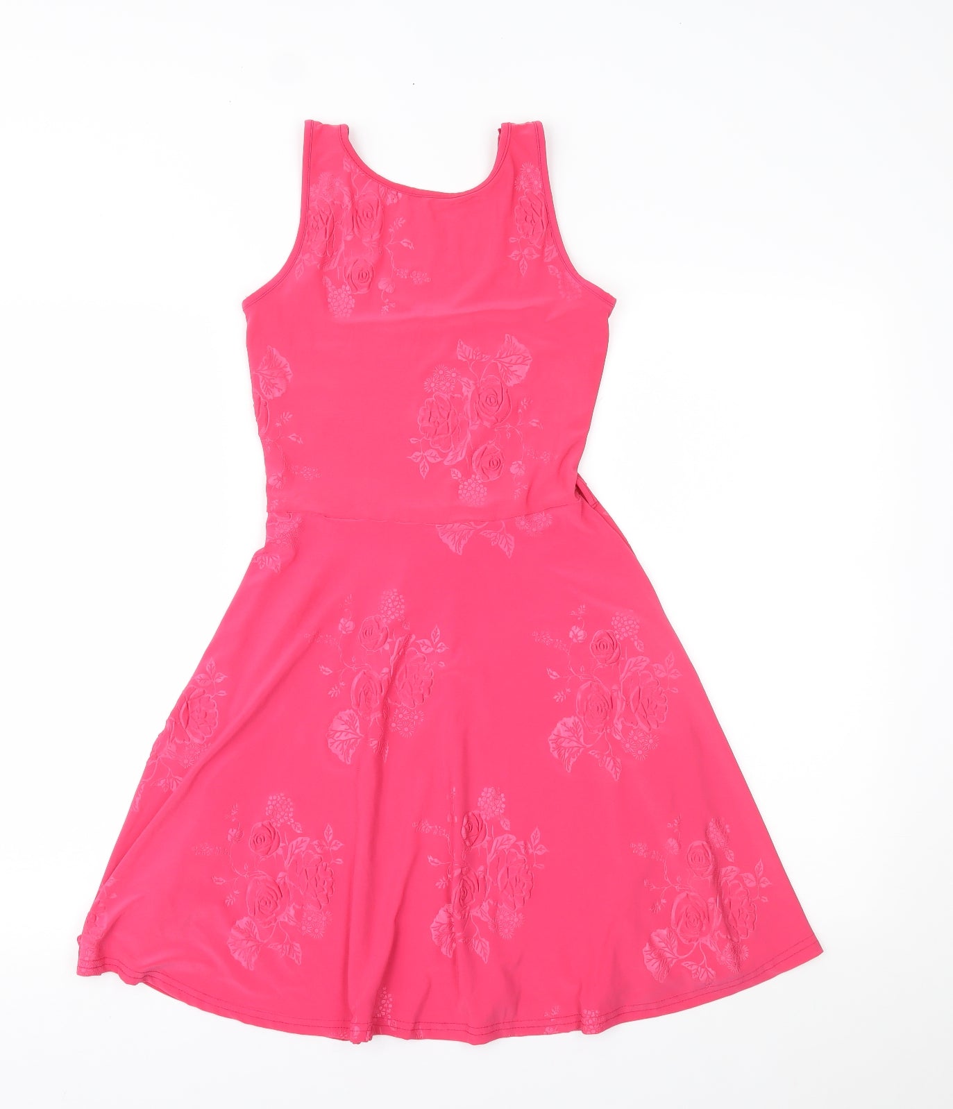 Primark Womens Pink Floral  Fit & Flare  Size 6