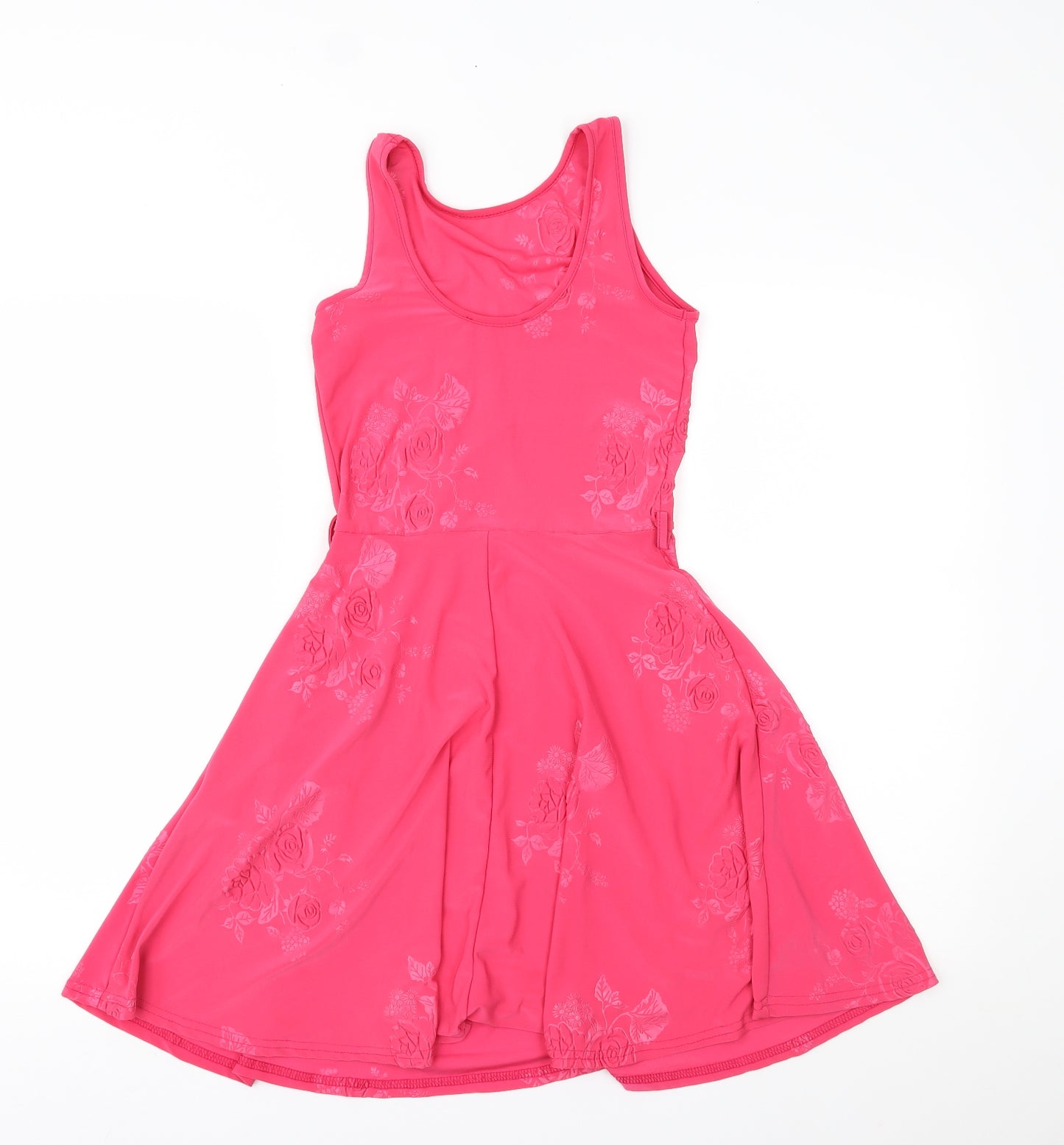 Primark Womens Pink Floral  Fit & Flare  Size 6