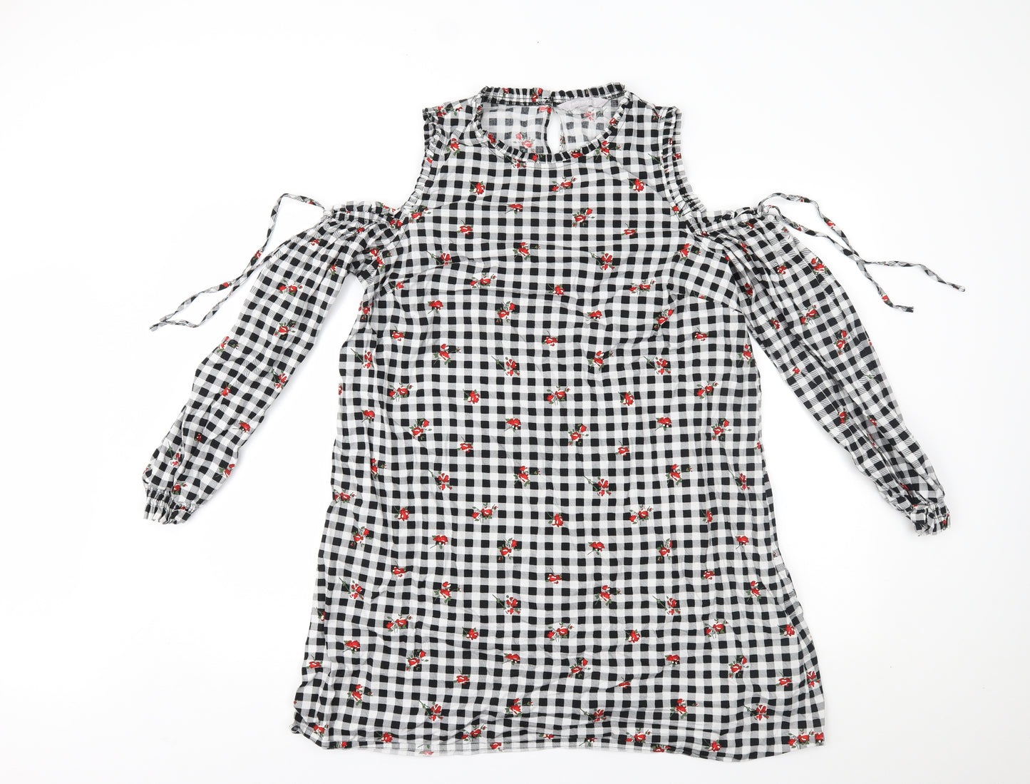 Red Herring Womens Multicoloured Plaid  Basic Blouse Size 16