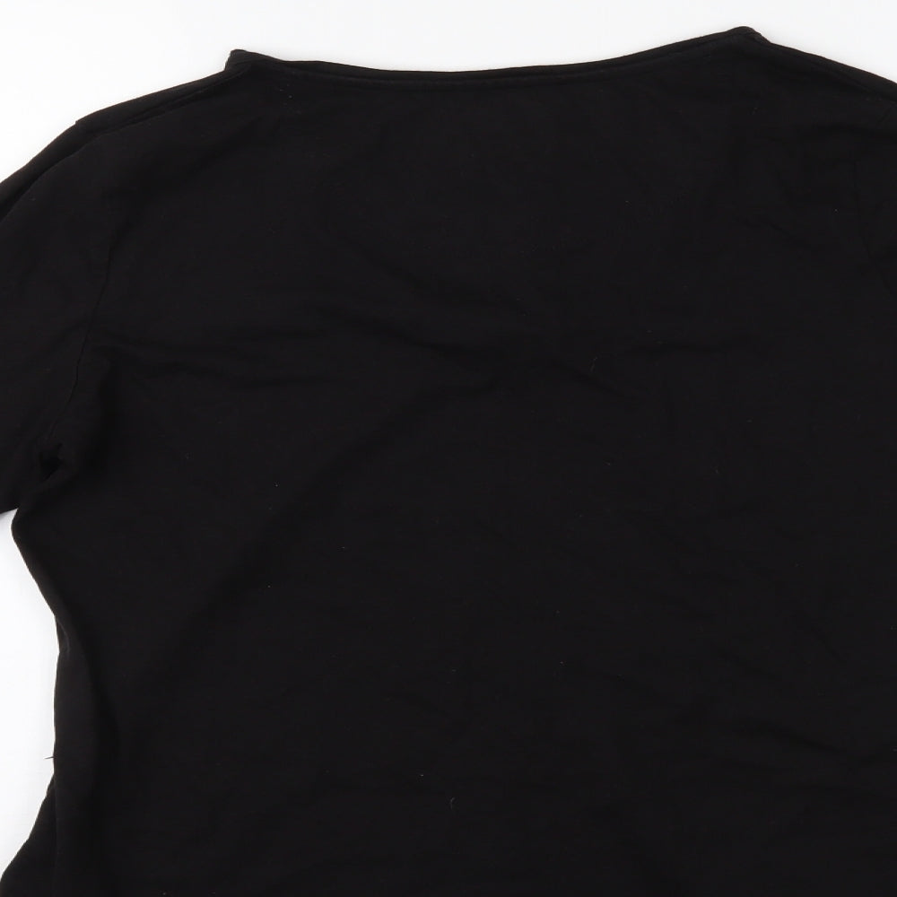 ESMARA Womens Black   Basic T-Shirt Size M