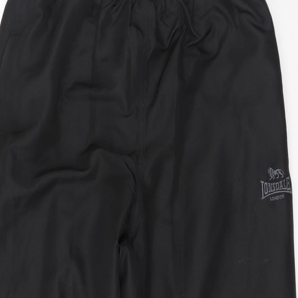 Lonsdale Mens Black   Sweatpants Trousers Size L L31 in