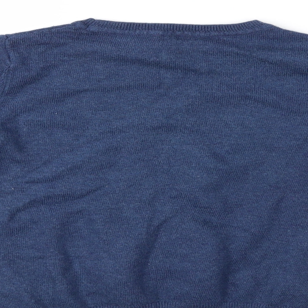 John Lewis Girls Blue   Pullover Jumper Size 8 Years  - chrismas