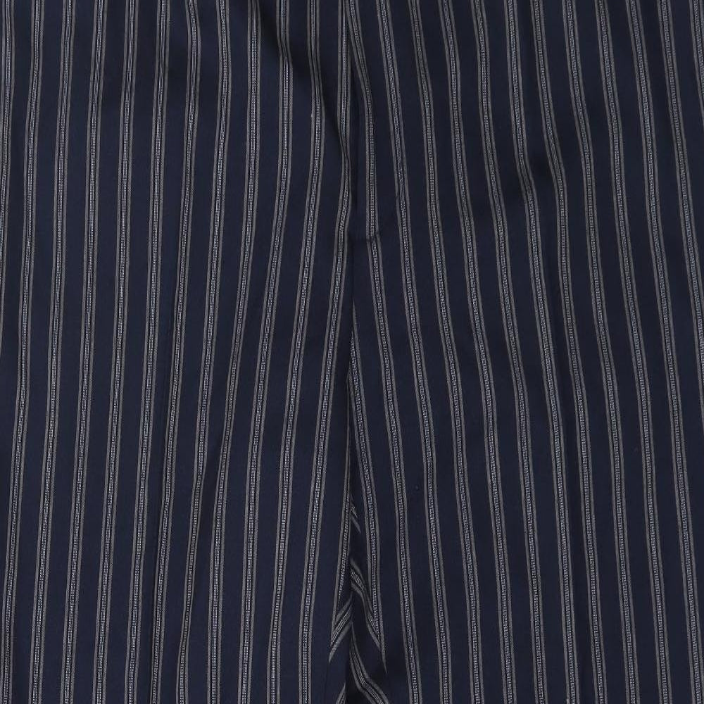 NEXT Mens Blue Striped  Cropped Trousers Size 40 L31 in