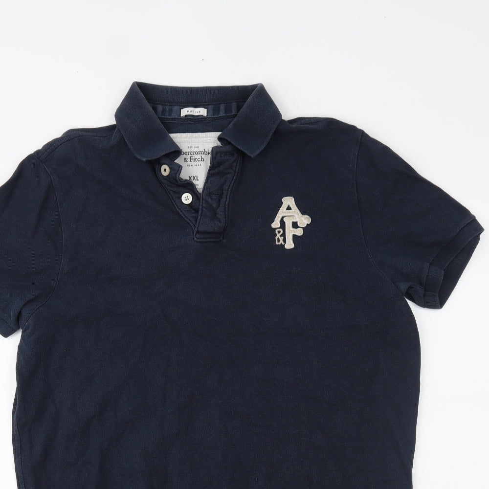 Abercrombie & Fitch Mens Blue    Polo Size 2XL