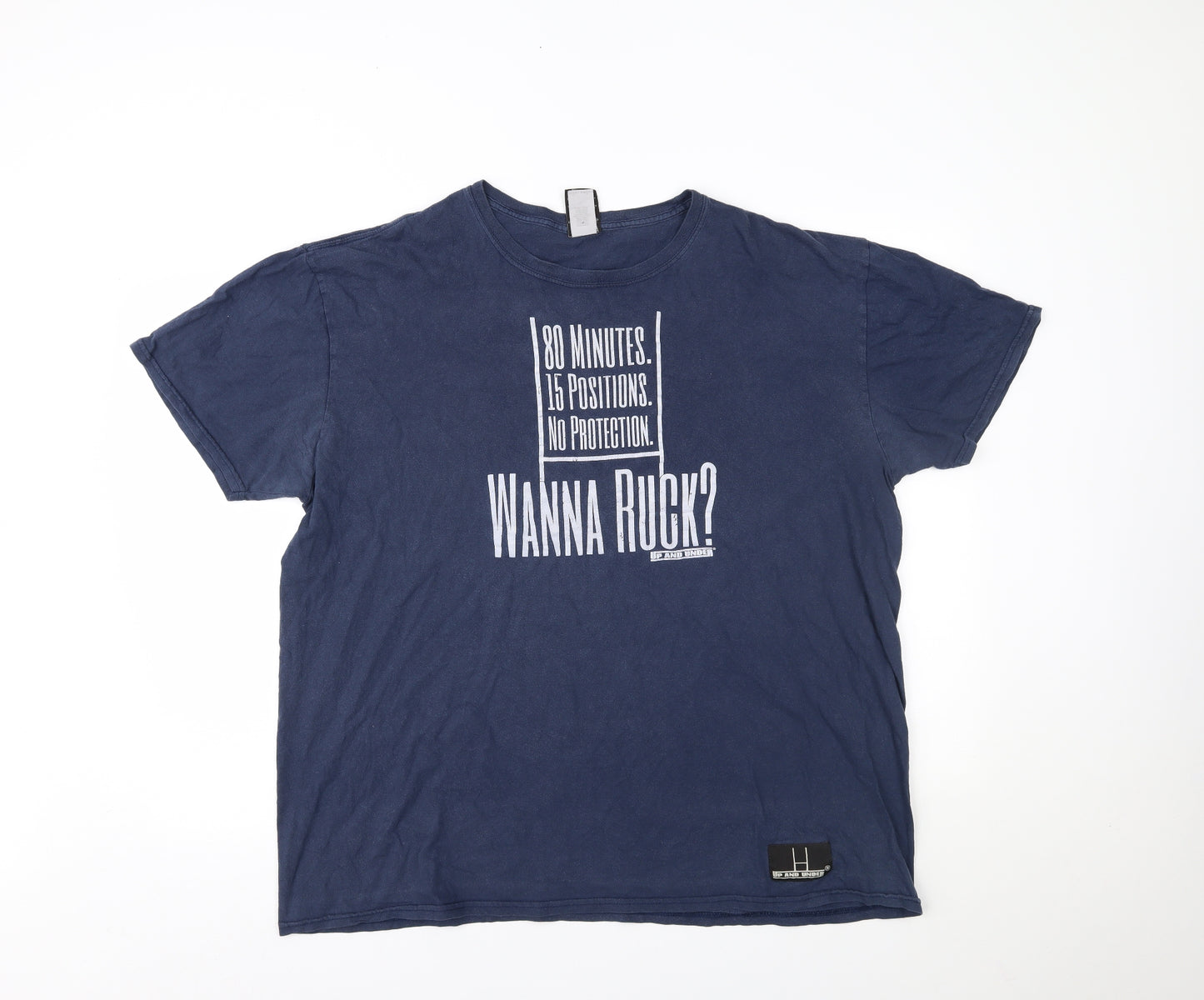 up and under Mens Blue    T-Shirt Size 2XL