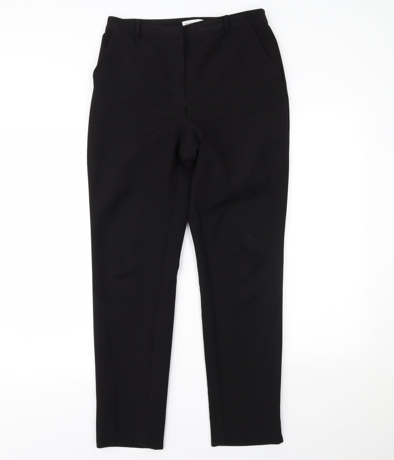 Warehouse Womens Black   Cropped Trousers Size 10 L28 in