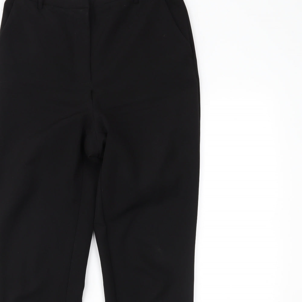 Warehouse Womens Black   Cropped Trousers Size 10 L28 in