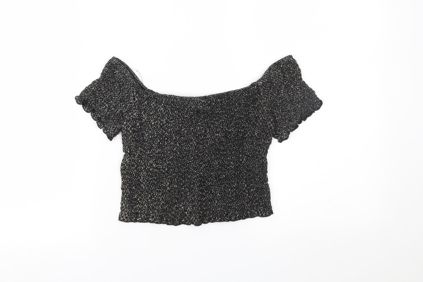Topshop Womens Beige   Cropped Blouse Size 10