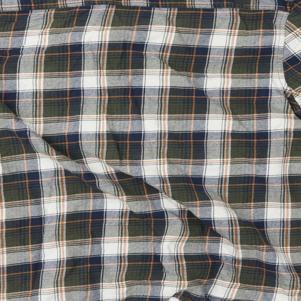 Primark Mens Green Plaid   Button-Up Size 2XL