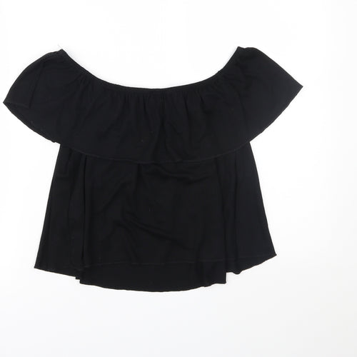 Topshop Womens Black   Basic Blouse Size 10