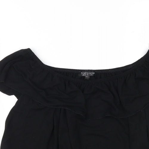 Topshop Womens Black   Basic Blouse Size 10