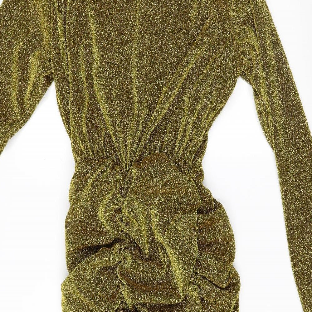 Preworn Womens Gold   Bodycon  Size M