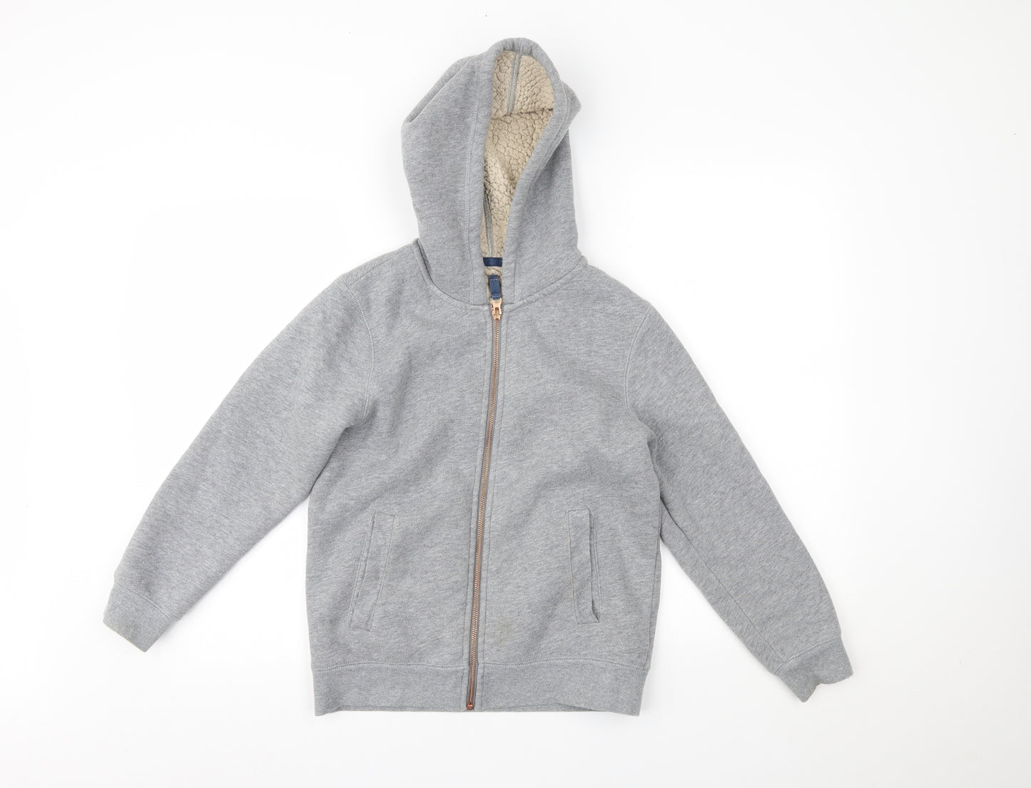 Boden Boys Grey   Full Zip  Size 9-10 Years