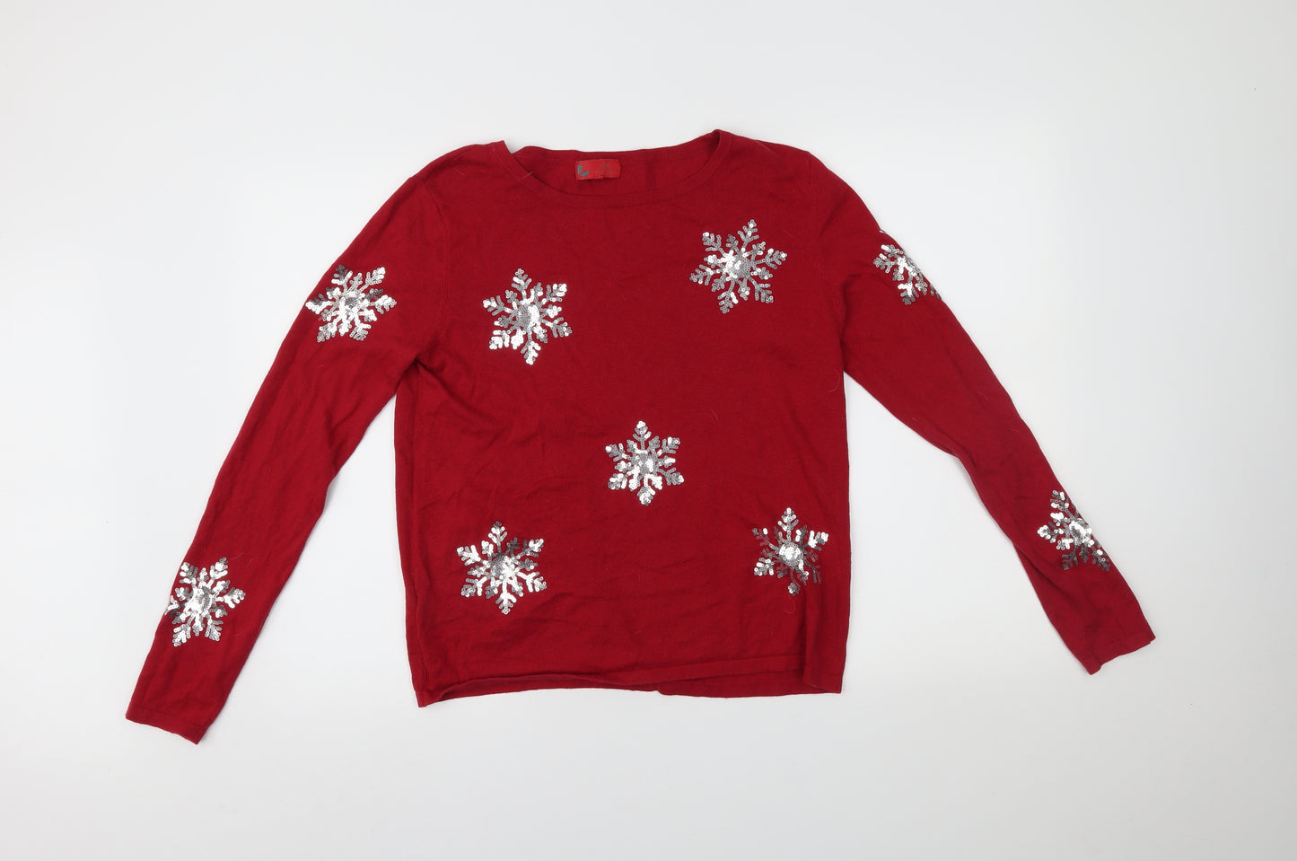 NEXT Womens Red   Pullover Jumper Size 8  - christmas