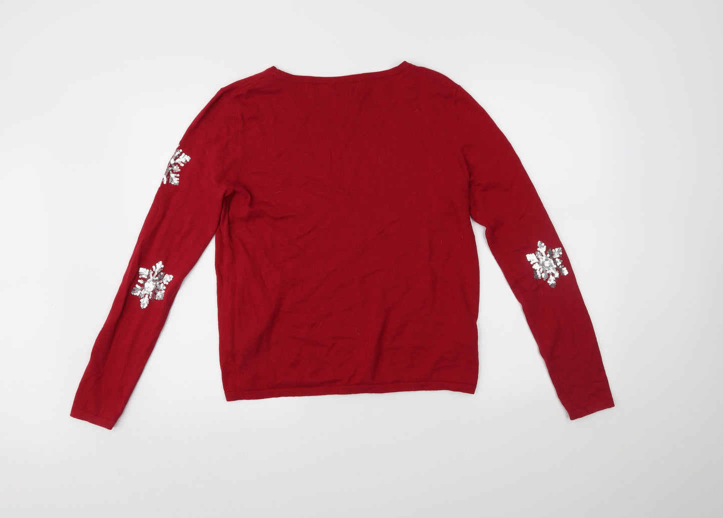 NEXT Womens Red   Pullover Jumper Size 8  - christmas