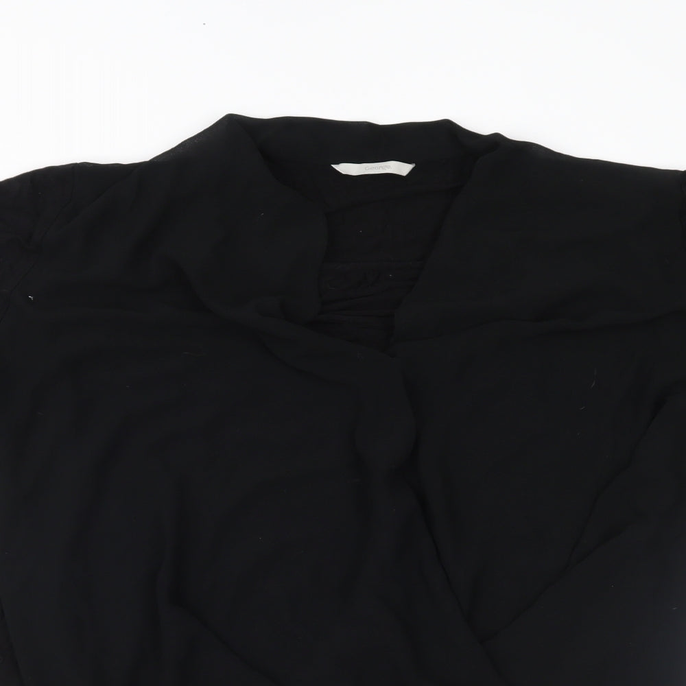 George Womens Black   Basic T-Shirt Size 20