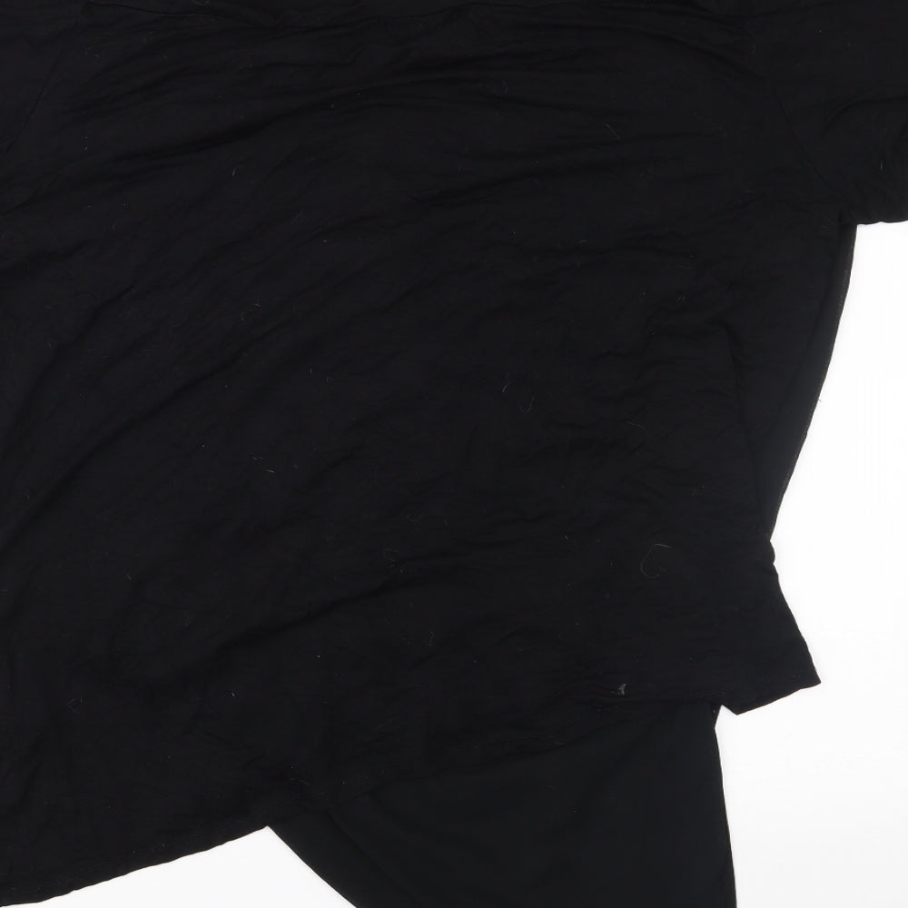 George Womens Black   Basic T-Shirt Size 20