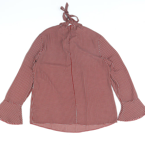 Dorothy Perkins Womens Red Plaid  Basic Blouse Size 14