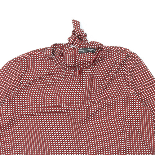 Dorothy Perkins Womens Red Plaid  Basic Blouse Size 14