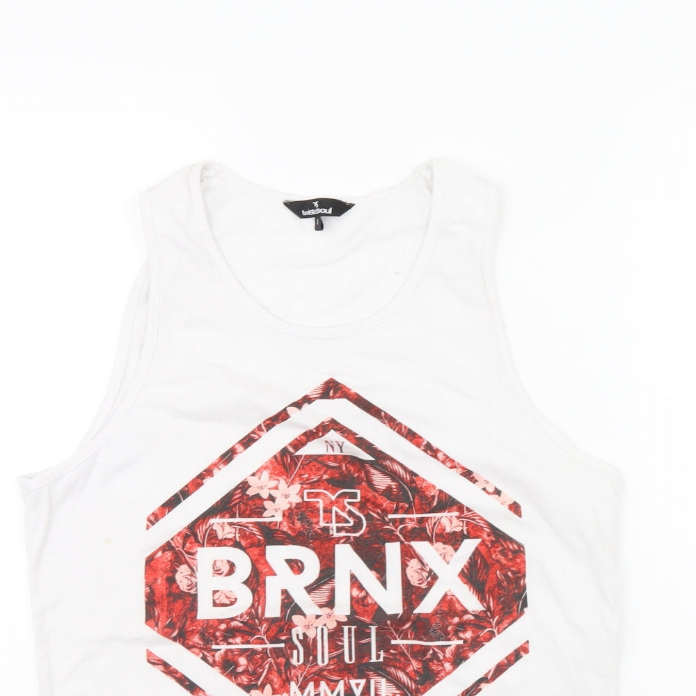Twisted Soul Womens White   Basic Tank Size S