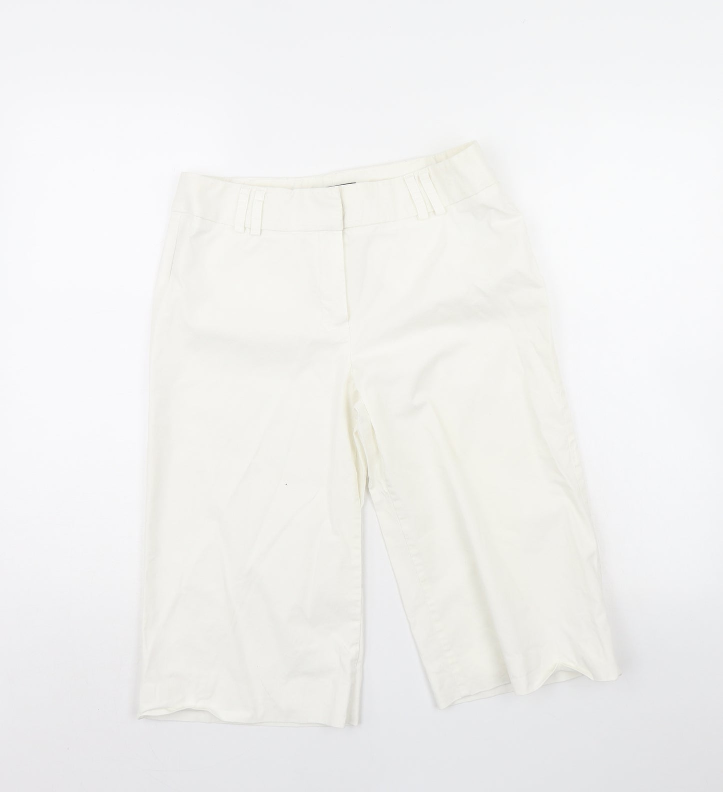 M&S Womens White   Chino Shorts Size 10