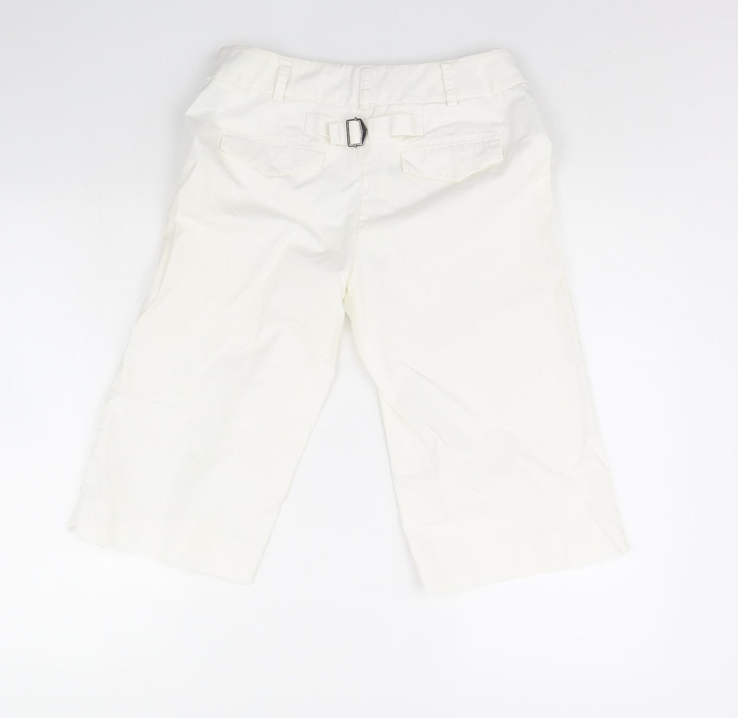 M&S Womens White   Chino Shorts Size 10