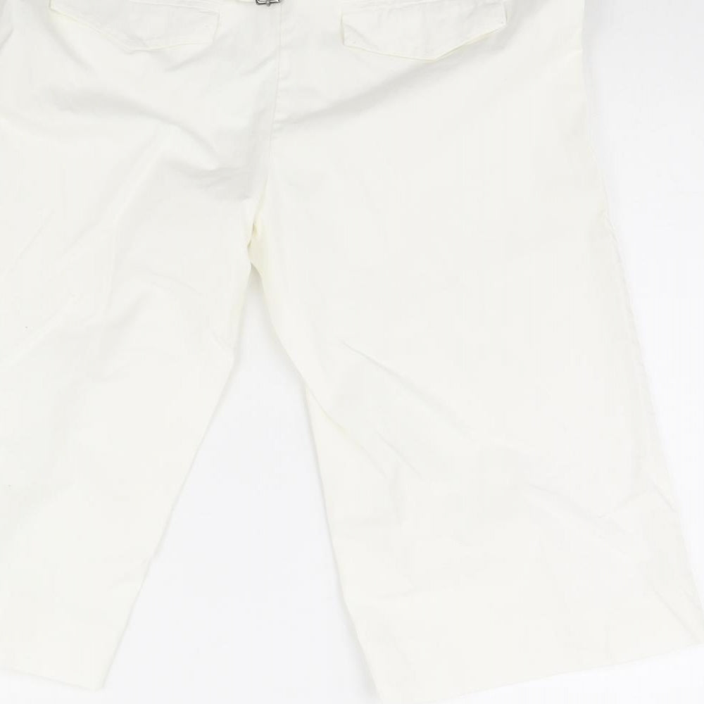 M&S Womens White   Chino Shorts Size 10