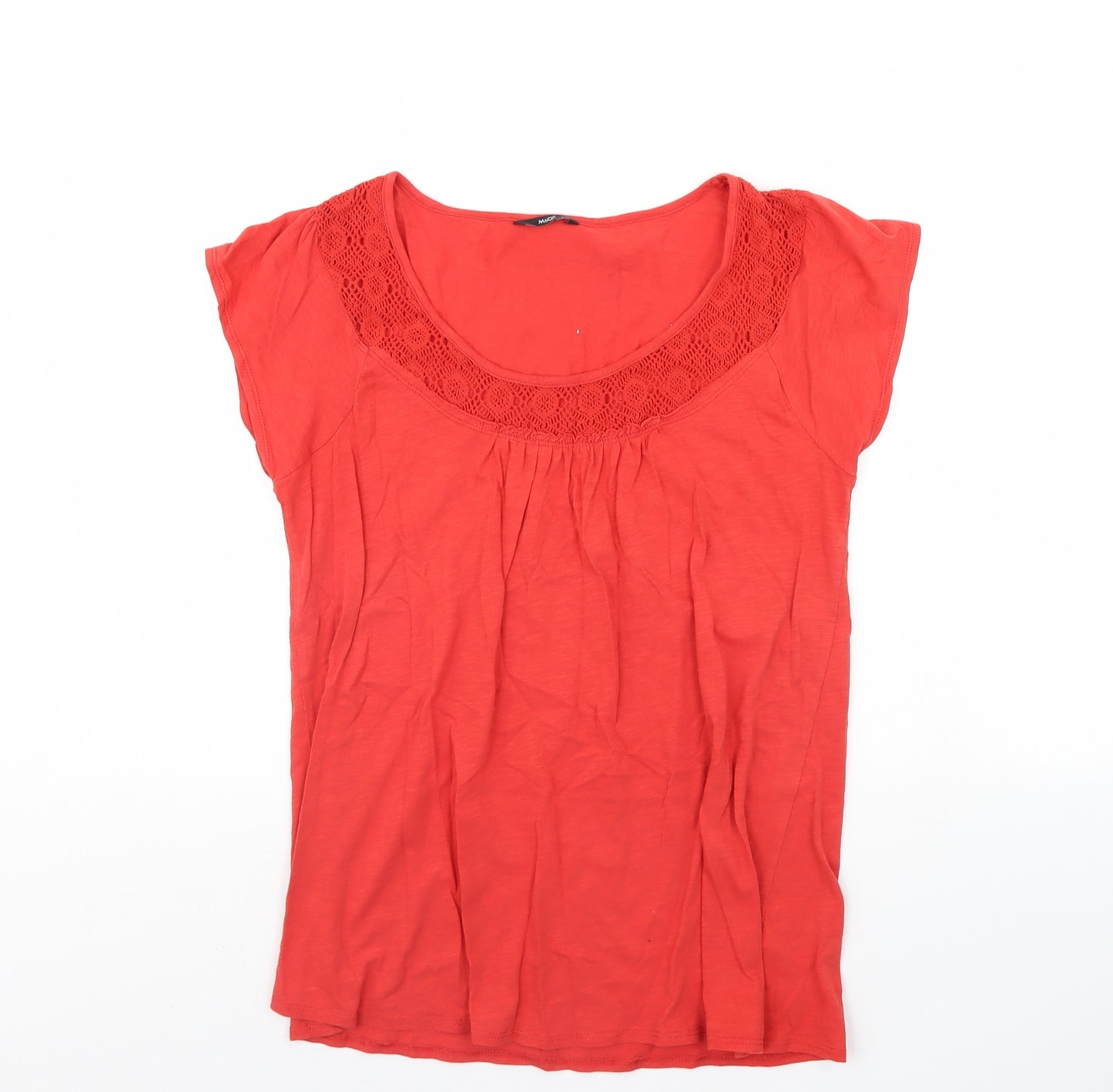 M&Co Womens Red   Basic T-Shirt Size L