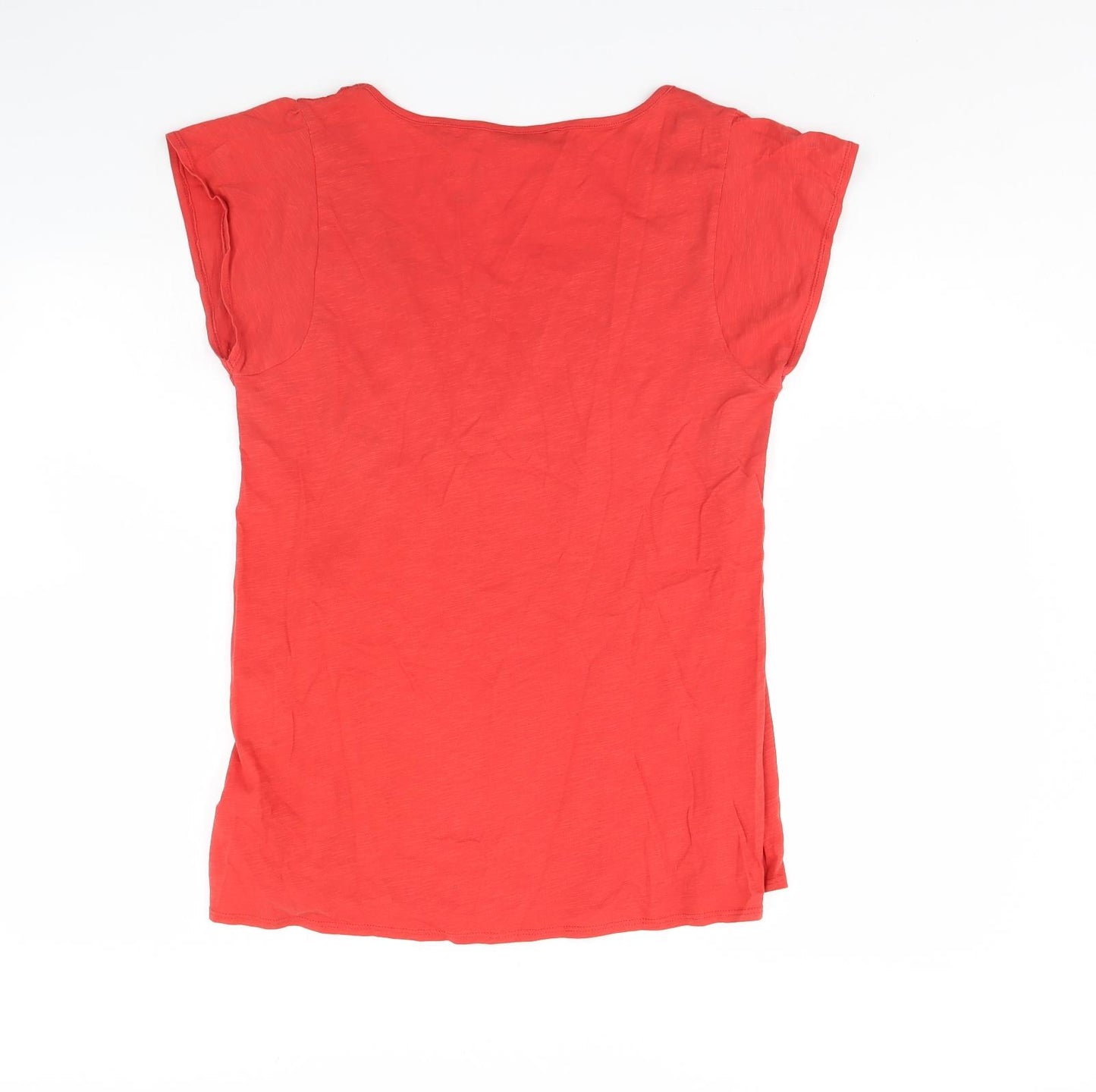 M&Co Womens Red   Basic T-Shirt Size L