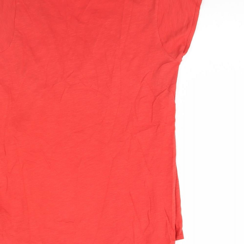 M&Co Womens Red   Basic T-Shirt Size L