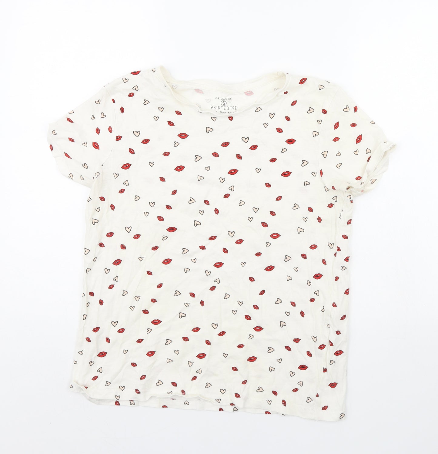 Primark Womens White   Basic T-Shirt Size S