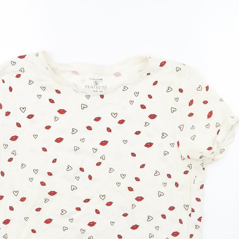 Primark Womens White   Basic T-Shirt Size S