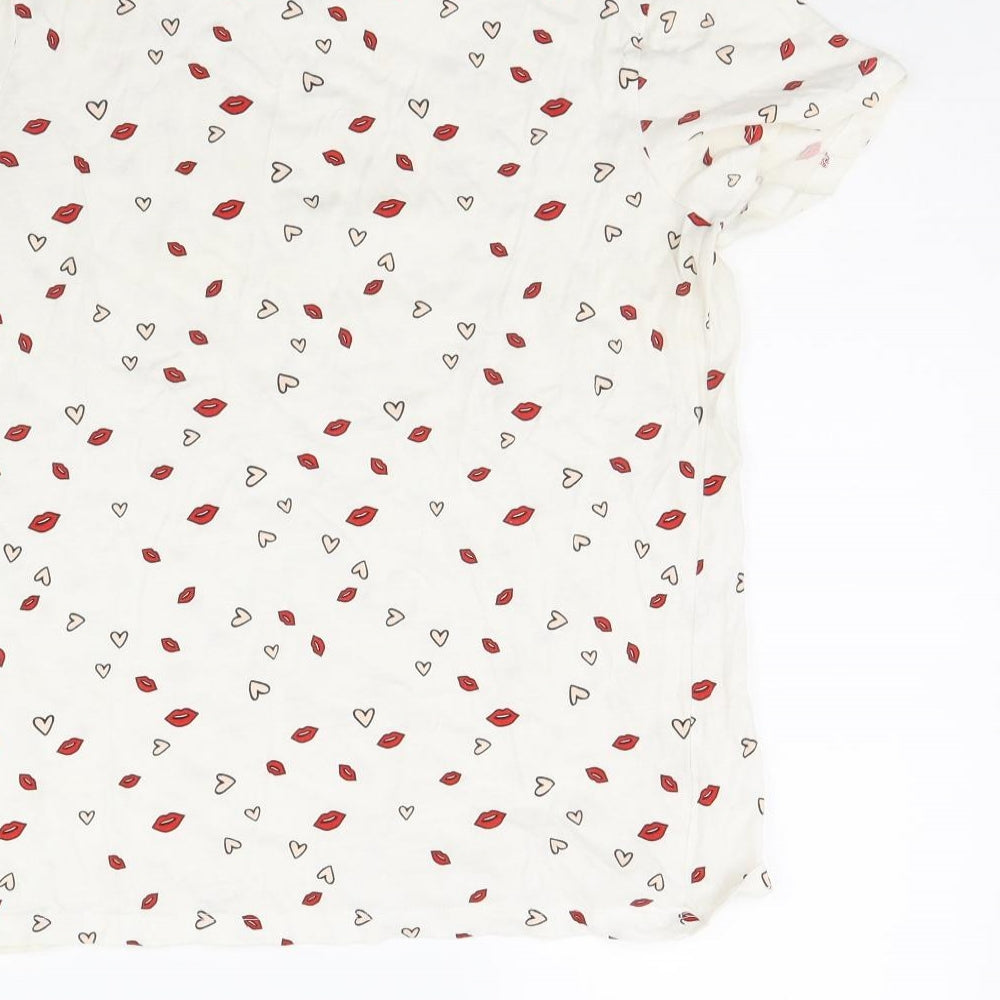 Primark Womens White   Basic T-Shirt Size S