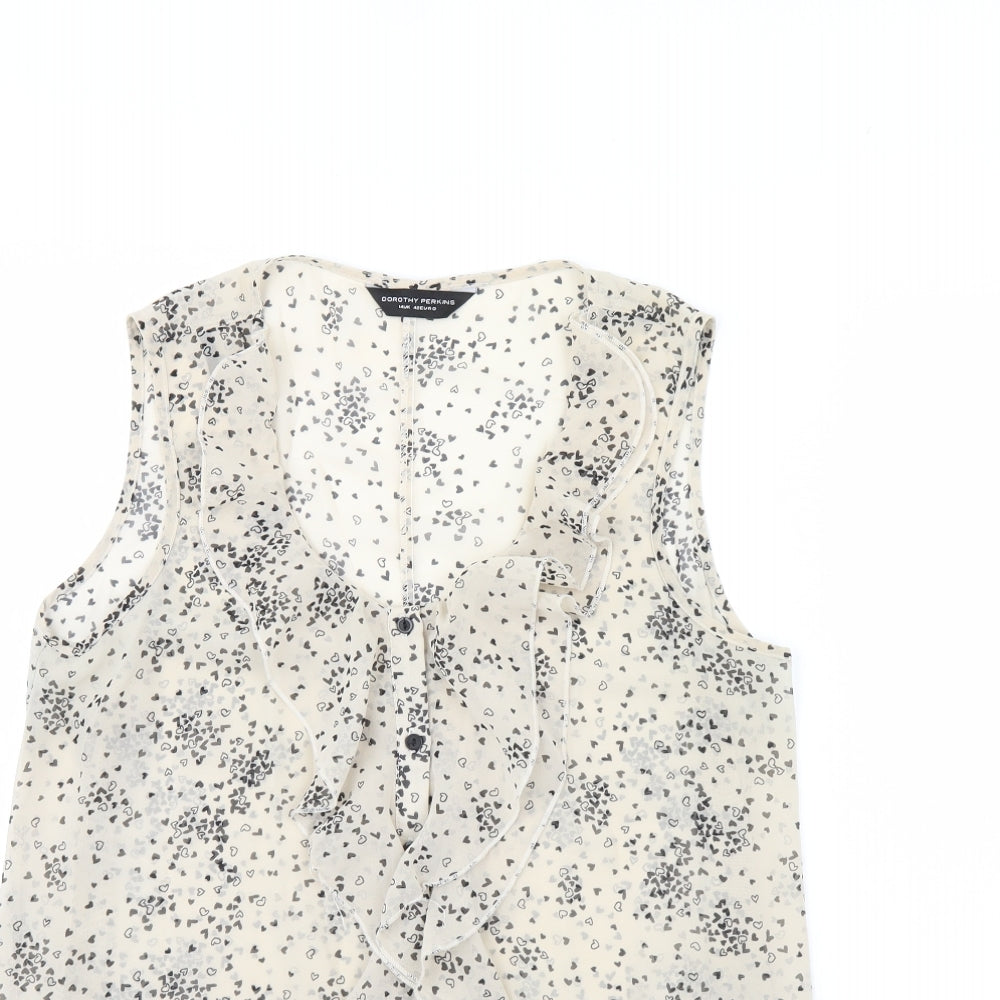 Dorothy Perkins Womens Beige   Basic Blouse Size 14